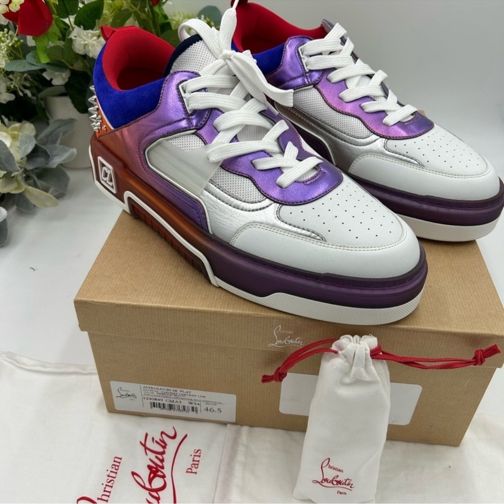 Men’s Christian Louboutin ASTROLOUBI leather/suede sneakers size 46.5 NWT